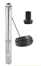 4'' Deep Well Submersible Pump 1HP 207' 37GPM 110V Stainless Steel 100ft Cord