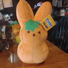 Peeps 12" Plush Halloween Bunny Pumpkin NEW
