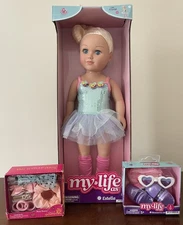 MY LIFE Estella Ballerina Posable 18” Doll Blonde Ballet Dancer w/Accessories