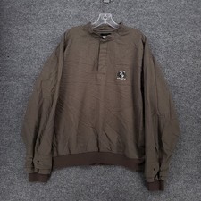 VINTAGE Zero Restriction Jacket Men L Large Brown Windshirt Houndstooth Golf USA