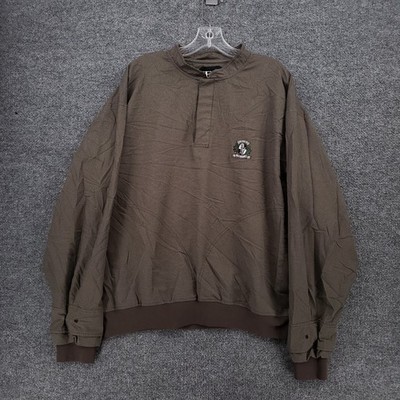 VINTAGE Zero Restriction Jacket Men L Large Brown Windshirt Houndstooth Golf USA