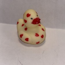 Rubber White Duck Ducky Red Valentine's Love Hearts Bathtub Tub Toy Mini 1  
