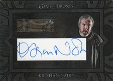 Game of Thrones Inflexions Archive Cut Autograph Relic Card Kristian Nairn Hodor