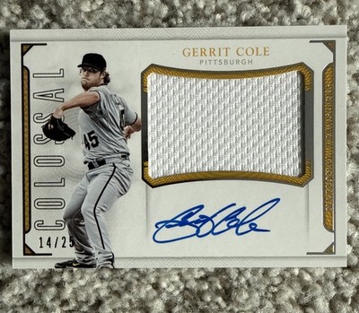 2016 Panini National Treasures Colossal Gerrit Cole CS-GC /25 Game Used Jersey