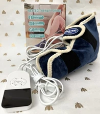 Foot Ankle Toe Warmer Full Coverage Velvety Soft Heated Foot Wrap Hook & Loop