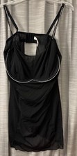 Auden sheer slip dress featuring rhinestone-embellished straps and bust trim 1X