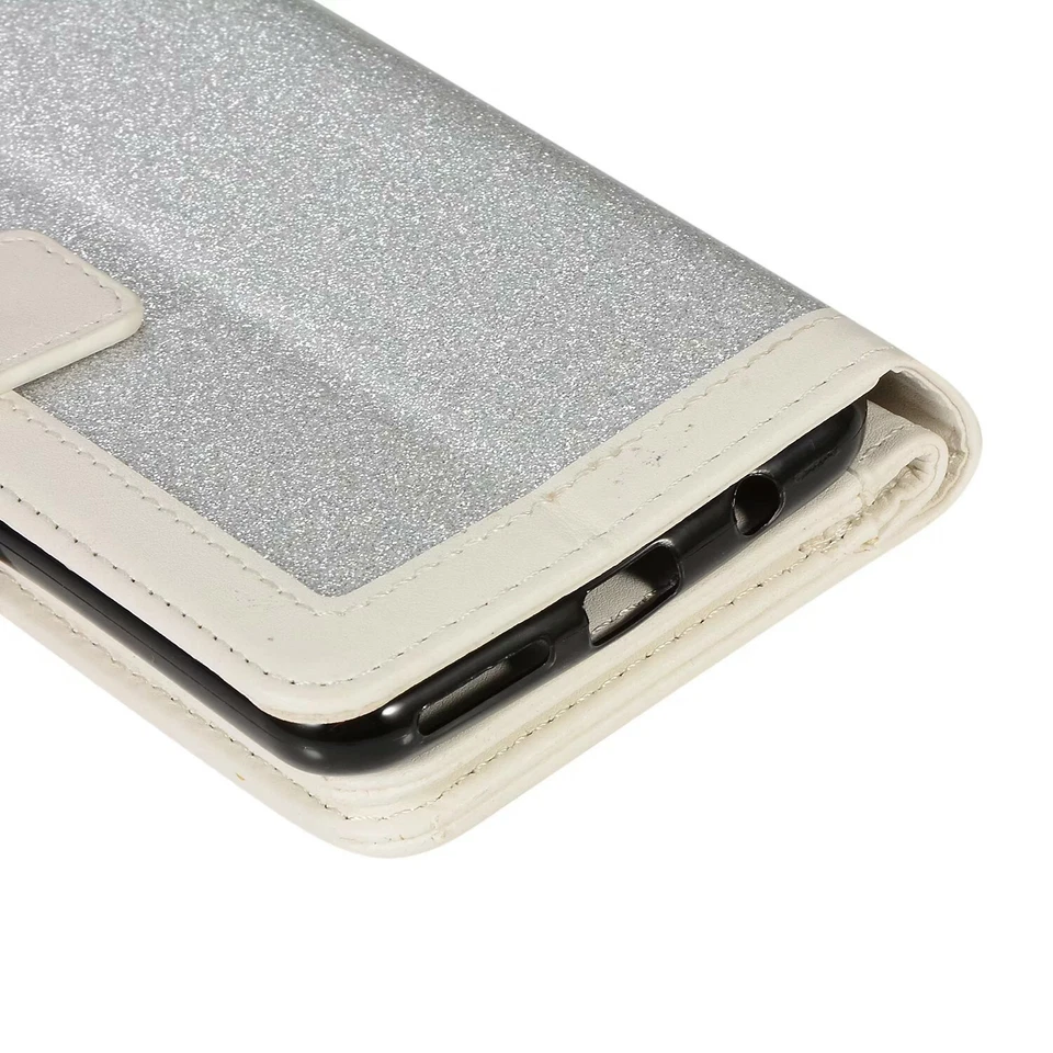 Zipper Glitter Wallet Phone Case For iPhone 15 14 13 12 11 Samsung S21 S22 S23 - Image 4 of 4