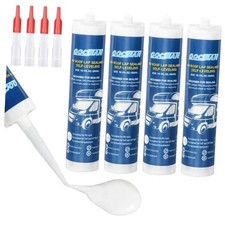 2026 Version RV Roof Sealant 4 Pack, Self-Leveling Lap Sealant White, 4-Pack