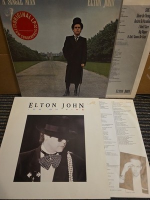 2x Lp Vinyl Elton John A Single Man 1978 + Ice On Fire 1985