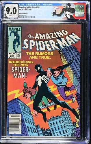 Amazing Spider-Man #252 CGC 9.0 Newsstand Beautiful Book! 1st App Black Costume