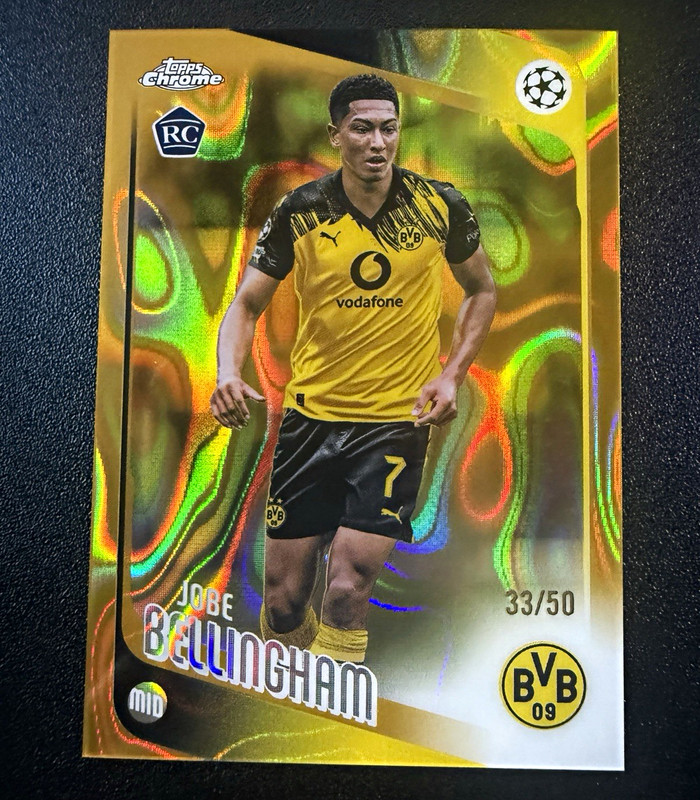 2025-26 Topps Chrome UEFA Jobe Bellingham GOLD LAVA RC /50 Dortmund #5