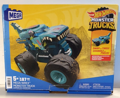 MEGA WREX Hot Wheels Dinosaur Themed Monster Truck MEGA 187 Piece Building Set.