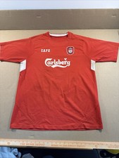 vintage red carlsberg liverpool football club jersey, See Size Measurements