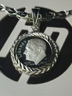 Beautiful Necklace 2019 S With  Dime Silver Coin Proof .999% Silver   $95.00.