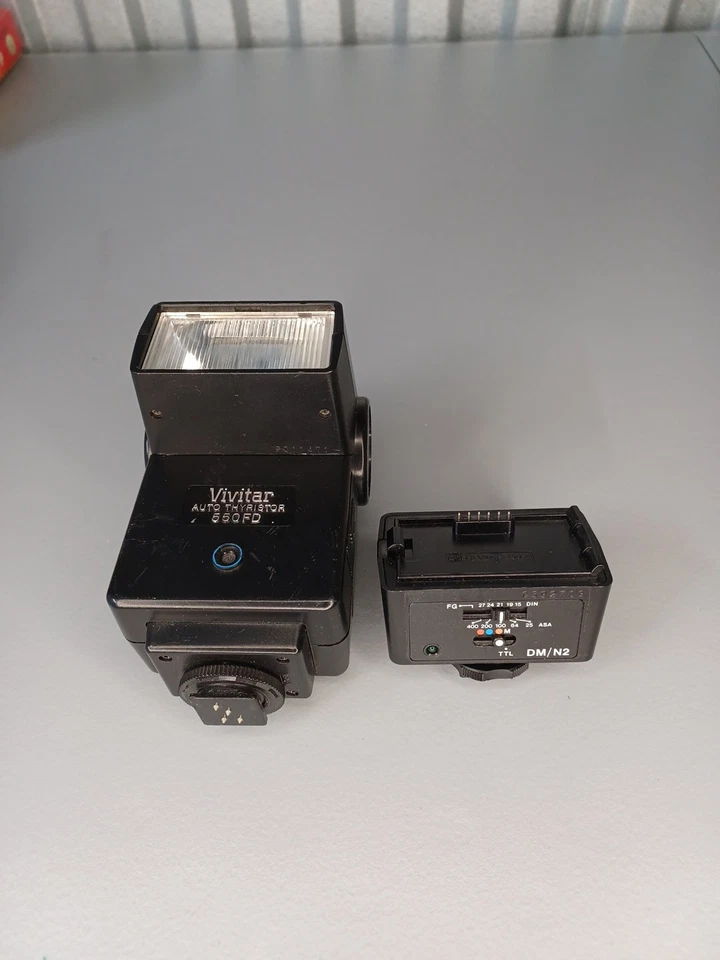 Vivitar AUTO Thyristor 550FD Flash + Module DM/N2 For Nikon Fits 3000 4000 Used - Image 2 of 4