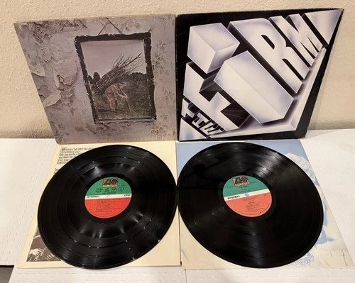 Lot of 2 Led Zeppelin IV Zoso -The Firm Jimmy Page, Paul Rodgers Vinyl LP Albums