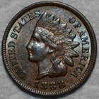 AU-UNC 1888 Indian Head Cent, Razor-Sharp, Lustrous specimen.