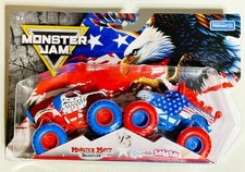 MONSTER JAM STARS AND STRIPES MONSTER MUTT SPARKLE SMASH 2 PACK  FREE SHIP