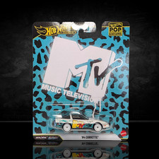 84 Corvette Mtv 1:64 Scale Hot Wheels Premium Pop Culture Diecast Car