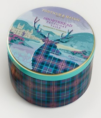 FORTNUM & MASON SHORTBREAD PETTICOAT TAILS ROUND 400g KEKSDOSE KUCHEN LEER