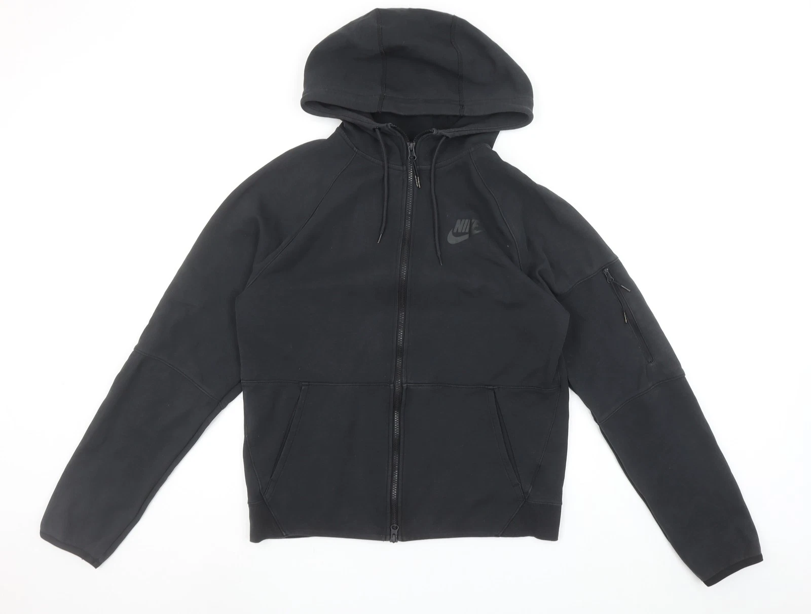 Nike Women’s Black Full Zip Hoodie Small Cotton Blend
