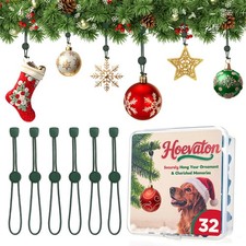 32 PCS Adjustable Christmas Ornament Hooks, Non-Slip Hanger Hooks for Hanging...