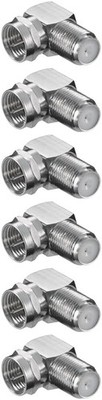 6x goobay Verbinder F Stecker auf F Kupplung 90°Winkel
