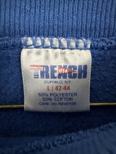 Vintage Buffalo Bills Sweatshirt Blue Trench AFC Champs Fits Adult Medium *READ - Picture 4 of 7