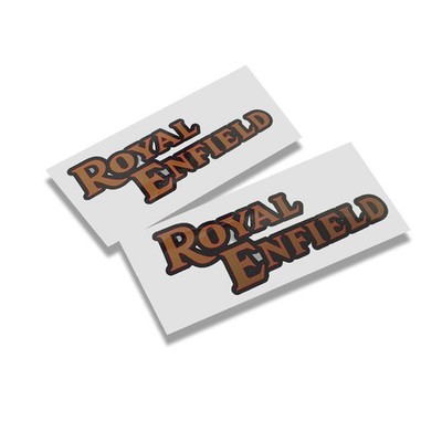 Royal Enfield Motorrad Aufkleber Rot Schwarz Bronze 2 Stück 100Mm