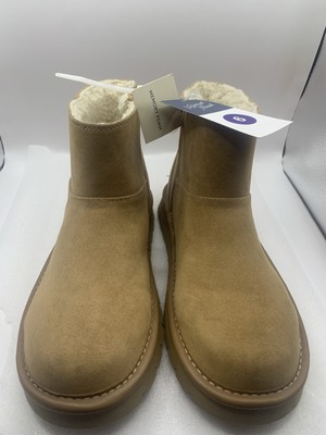 Universal Thread ''May'' Suede Booties with Memory Foam Insole Tan Size 8 NWT ST