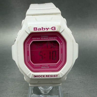 Casio Baby-G BG-5601 Watch Women 40mm Pink White Digital READ!!!!!!! New battery
