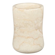 Creative Home Champagne Marble Curvy Tumbler Toothbrush Holder, 4.5" H