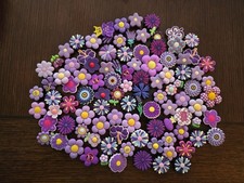 Lot Of 100 Flowers Shoe Charms