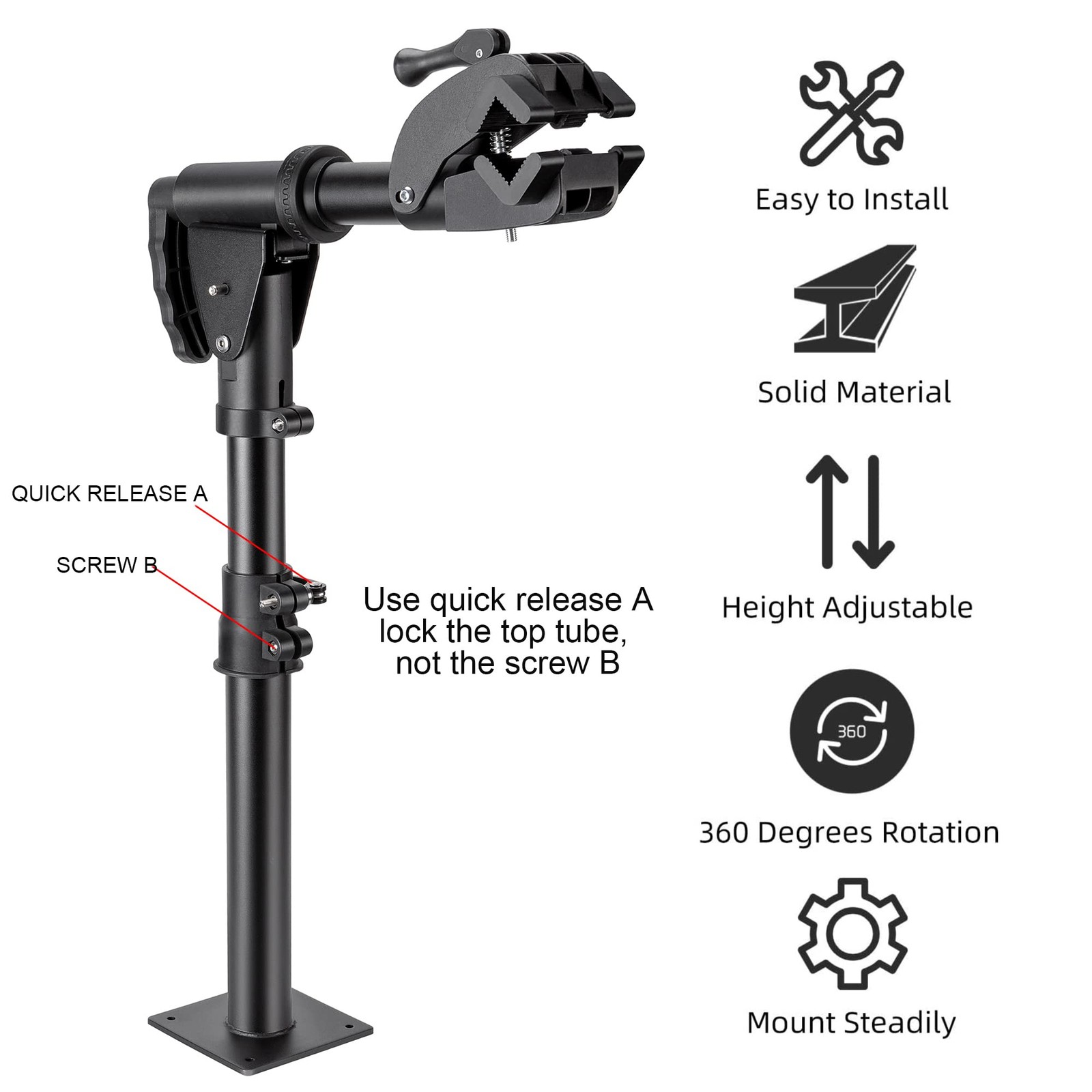 Bike Repair Stand - Max 88lbs Bench Mount Rack Workstand for Mountain & Road ...