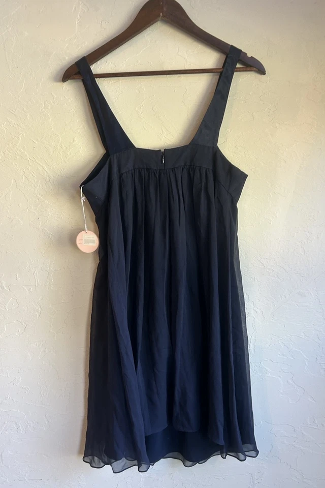 Vintage Y2K Rebecca Taylor Silk Babydoll Slip Dress 10 NWT Blue Fairy Coquette - Image 4 of 4