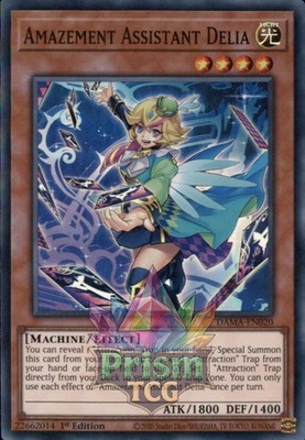 1. Auflage Staunenassistent Delia Super Rare DAMA-DE020 Yugioh