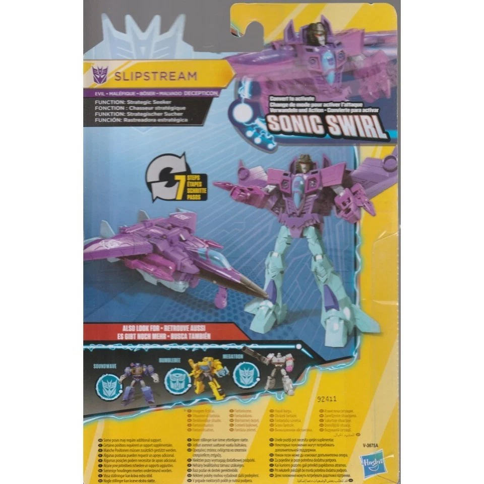 HASBRO TRANSFORMERS ACTION FIGURE  12.5 CM SLIPSTREAM sonic swirl - Cyberverse A - Immagine 2 di 2