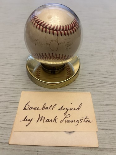 Mark Langston Signed Autopgraphed Baseball John 3:16 Vintage Original - Picture 1 of 3
