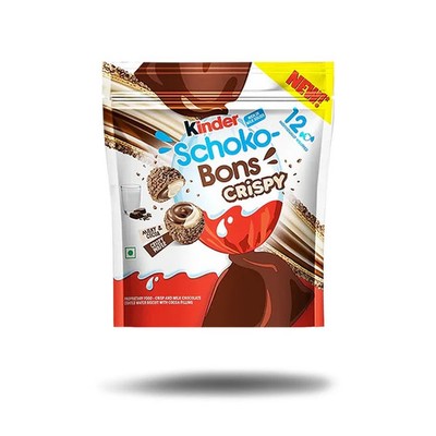 5 Tüten Kinder Schoko Bons Crispy 67,2g (Mindesthaltbarkeit 18.07.2026)