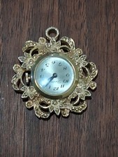 Vintage Swiss Made Desire Filigree Watch Pendant Works