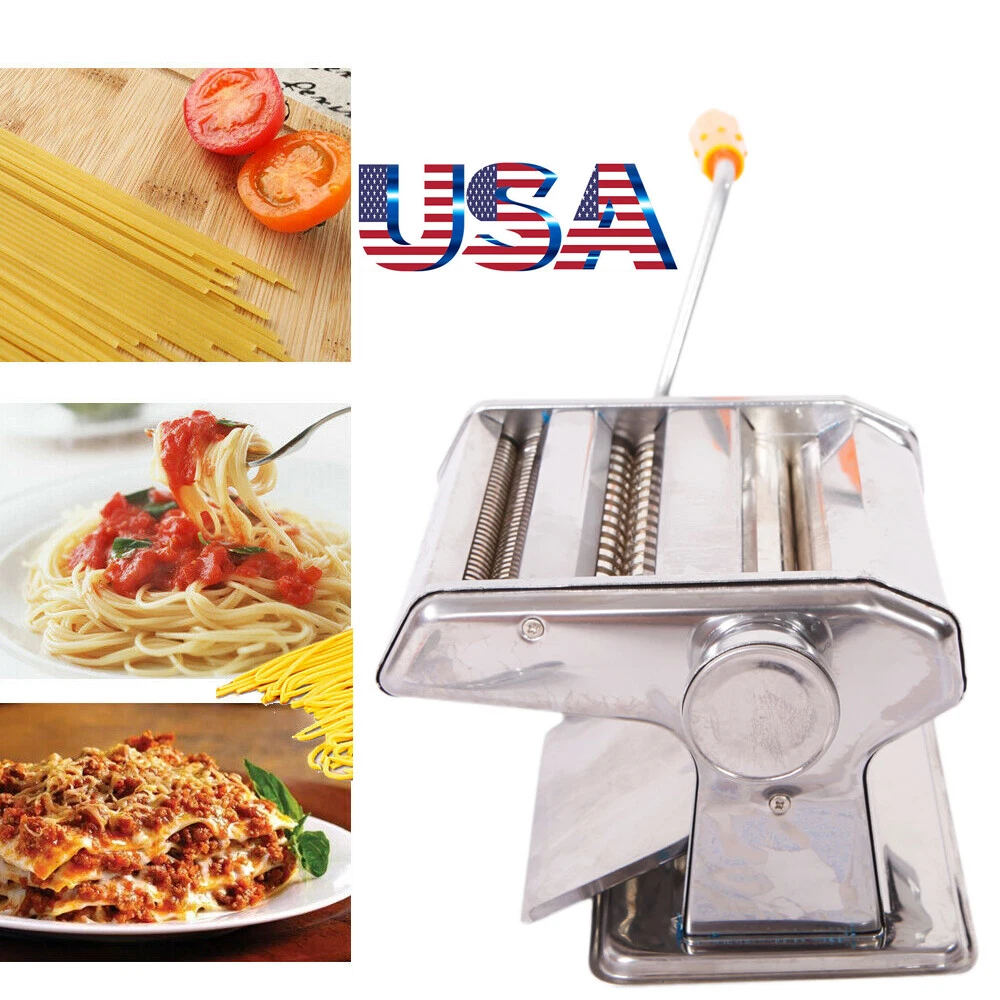 3 Blade Manual Pasta Machine Noodle Maker Stainless Steel Dough