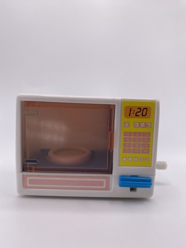 Vintage Mattel 1988 Arco Barbie Micro-ondes Windup Fonctionne Plateau Rotatif et Nourriture - Photo 4/11