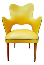 design gastone rinaldi sedia poltrona anni 50 60 in skay vintage doppio colore