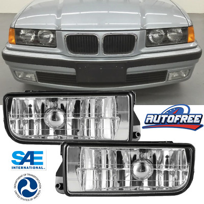 For 1992-1999 BMW 3 Series E36 M3 Fog Lights Front Bumper Driving Lamp Clear Len
