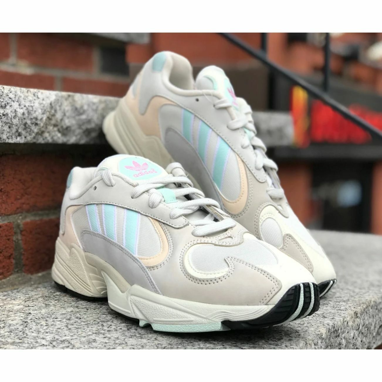 Adidas Yung-1 Off White Ice Mint Sneakers CG7118 | eBay