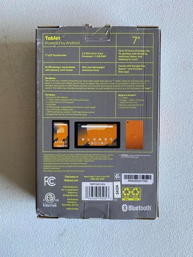 onn. 7 Tablet, 32GB, 2024 Model - Papaya - Picture 2 of 5