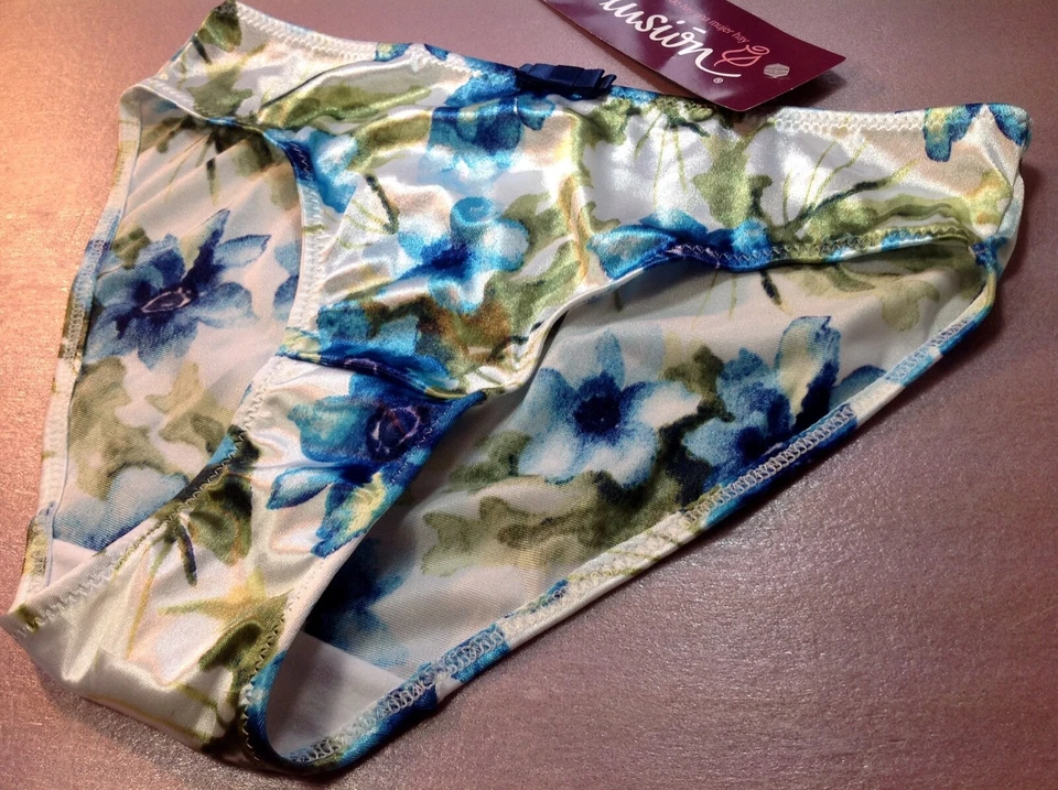 Mujer Bragas Bikinis ILUSION Talla S. Floral Satinado Suave Sedoso W.Decoratin Mexi Foto 2 de 4