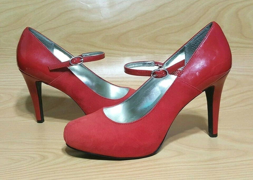 Zapatos de salón para mujer Style & Co. rojos de gamuza sintética Hells 8 M Foto 4 de 4