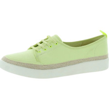 Vionic Womens Jovie Canvas Low Top Casual and Fashion Sneakers 6M CitrusGreen