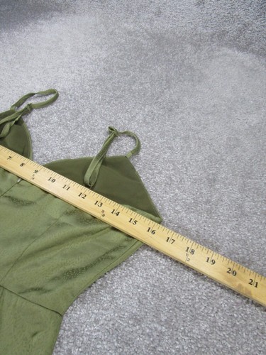 Lulus Maxi Dress Womens Small Dark Green Midi Halter Sleeveless NEW - 第 6/9 張圖片